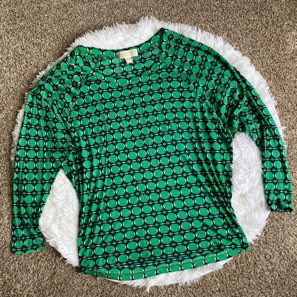 Michael Kors Top Thin Lightweight Green Womens Size Medium